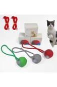 Akıllı Kedi Oyuncağı, USB Şarjlı, LED Işıklı, 3 Modlu, Otomatik Yuvarlanan Top - 7