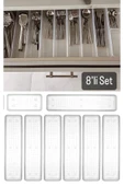 Bade 8 Parça Çekmece Içi Kaşıklık 7 1 Mutfak Düzenleyici Organizer Çatal Kaşık Kutusu thumbnail 1