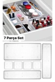 7’li Modüler Çekmece İçi Düzenleyici Takı Kutusu Makyaj Organizeri Masa Üstü toparlayıcı thumbnail 1