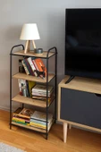 Jumbo Metal Dekoratif Kitaplık - Lüx Kitap Rafı Stand - 1