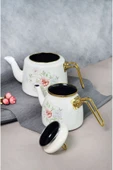 Emaye Çaydanlık Clodia Çiçekli Retro Çaydanlık 201342 - 2