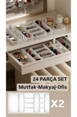 Bade 4 Boy 24 Parça Ayarlanabilir Çekmece İçi Düzenleyici Takı ve Makyaj Kutusu Kaşıklık thumbnail 1