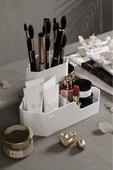 Corner Üçgen Makyaj Organizeri Lv140 Masa Üstü Düzenleyici Organizer - Beyaz thumbnail 6