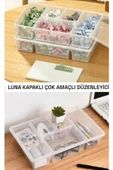 3 Parça Oyuncak Düzenleyici Set - 2 Adet Luna 1 Adet 18 Bölmeli Boncuk Organizer thumbnail 2