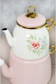 Emaye Çaydanlık Clodia Pembe Retro Çiçekli Çaydanlık 201341 - 4