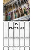 Bade 15 Parça Set Modüler Mutfak Çekmece içi Kaşıklık Çatal Bıçak Düzenleyici - 1