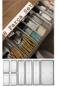 Bade 8'li Set Çekmece içi Kaşıklık - Dolap içi Çatal - Kaşık Bıçak Düzenleyici Organizer - 1