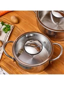 Emsan Cemre İndüksiyon Tabanlı 8 Parça Çelik Tencere Seti thumbnail 3