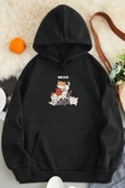 Meow Tatlı Kediler Baskılı Oversize Sweatshirt thumbnail 3