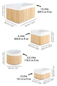 Bambu 4'lü Pinterest Stil Organizer Sepet 16572 - 8