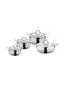 Emsan Cemre İndüksiyon Tabanlı 8 Parça Çelik Tencere Seti thumbnail 4