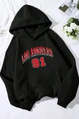 Los Angles Baskılı Oversize Sweatshirt thumbnail 1