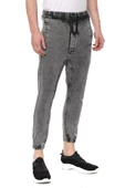 Erkek Yıkamalı Beli ve Paçası Lastikli Şalvar Model Kot Pantolon - 2