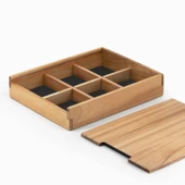 Woodsaka Bölmeli Sürgülü Kapaklı Yatay Kutu - Bahar - 2