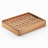 Woodsaka Bölmeli Sürgülü Kapaklı Yatay Kutu - Bahar - 1