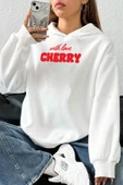 Cherry Baskılı Oversize Sweatshirt thumbnail 2
