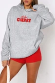 Cherry Baskılı Oversize Sweatshirt thumbnail 7