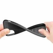 Apple iPhone 11 Kılıf Deri Görünüm Sert Karbon Kapak - 8