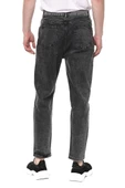 Erkek Bol Kesim Yırtık Detaylı Eskitme Efektli Jean Kot Pantolon - 5