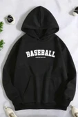 Baseball Baskılı Oversize Sweatshirt thumbnail 1