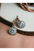 Kristal Taşlı Güneş Figür Kolye ve Küpe Seti - 3