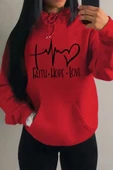 Faith Hope Love Baskılı Oversize Sweatshirt thumbnail 1