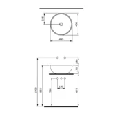 Bocchi Venezia Çanak Lavabo 45 Cm Mat Antrasit - 2