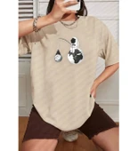 Unisex Uzay Baskılı T-shirt thumbnail 4