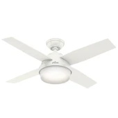 Hunter Fan - Dante Taze Beyaz - 112 Cm. Aydınlatmalı Uzaktan Kumandalı Tavan Vantilatörü - 1