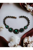 Oval Kristal Taşlı Bileklik - 3