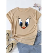 Unisex Tweety Baskılı T-shirt thumbnail 1