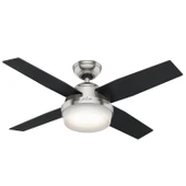 Hunter Fan - Dante Fırçalanmış Nikel - 112 Cm. Aydınlatmalı Uzaktan Kumandalı Tavan Vantilatörü - 1