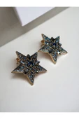 Kristal Taşlı Yıldız Küpe - 8