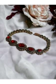 Oval Kristal Taşlı Bileklik - 2