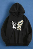 Papatya Kelebek Baskılı Oversize Sweatshirt thumbnail 3