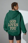 Good Loves You Baskılı Oversize Sweatshirt - 1