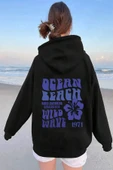 Ocean Beach Baskılı Oversize Sweatshirt - 3
