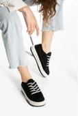 İncila Garantili Ortopedik Yüksek Taban Bağcıklı Bez Spor Sneaker Ayakkabı INCILA-7189 - 1