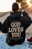 Good Loves You Baskılı Oversize Sweatshirt - 3