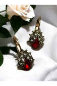 Kristal Taşlı Uğur Böceği Küpe - 4