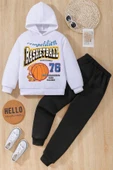 Basketball Baskılı Çocuk Rahat Eşofman Takımı thumbnail 3