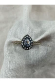 Swarovski Taşlı Su Damlası Yüzük - 2