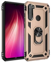 Xiaomi Redmi Note 8 Kılıf Yüzüklü Standlı Tank Zırh Silikon - 3