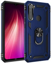 Xiaomi Redmi Note 8 Kılıf Yüzüklü Standlı Tank Zırh Silikon - 6