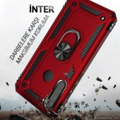 Xiaomi Redmi Note 8 Kılıf Yüzüklü Standlı Tank Zırh Silikon - 7
