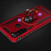 Xiaomi Redmi Note 8 Kılıf Yüzüklü Standlı Tank Zırh Silikon - 8