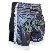 DragonDo MT3020 Apache Muaythai Şort Antrasit Püsküllü Şort Nakışlı Muay Thai Şortu - 2