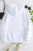 Leopar Kalp Baskılı Oversize Sweatshirt - 4