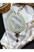Black Diamond Kristal Taşlı İnci Kolye - 7