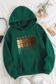 Leopar Kalp Baskılı Oversize Sweatshirt - 11